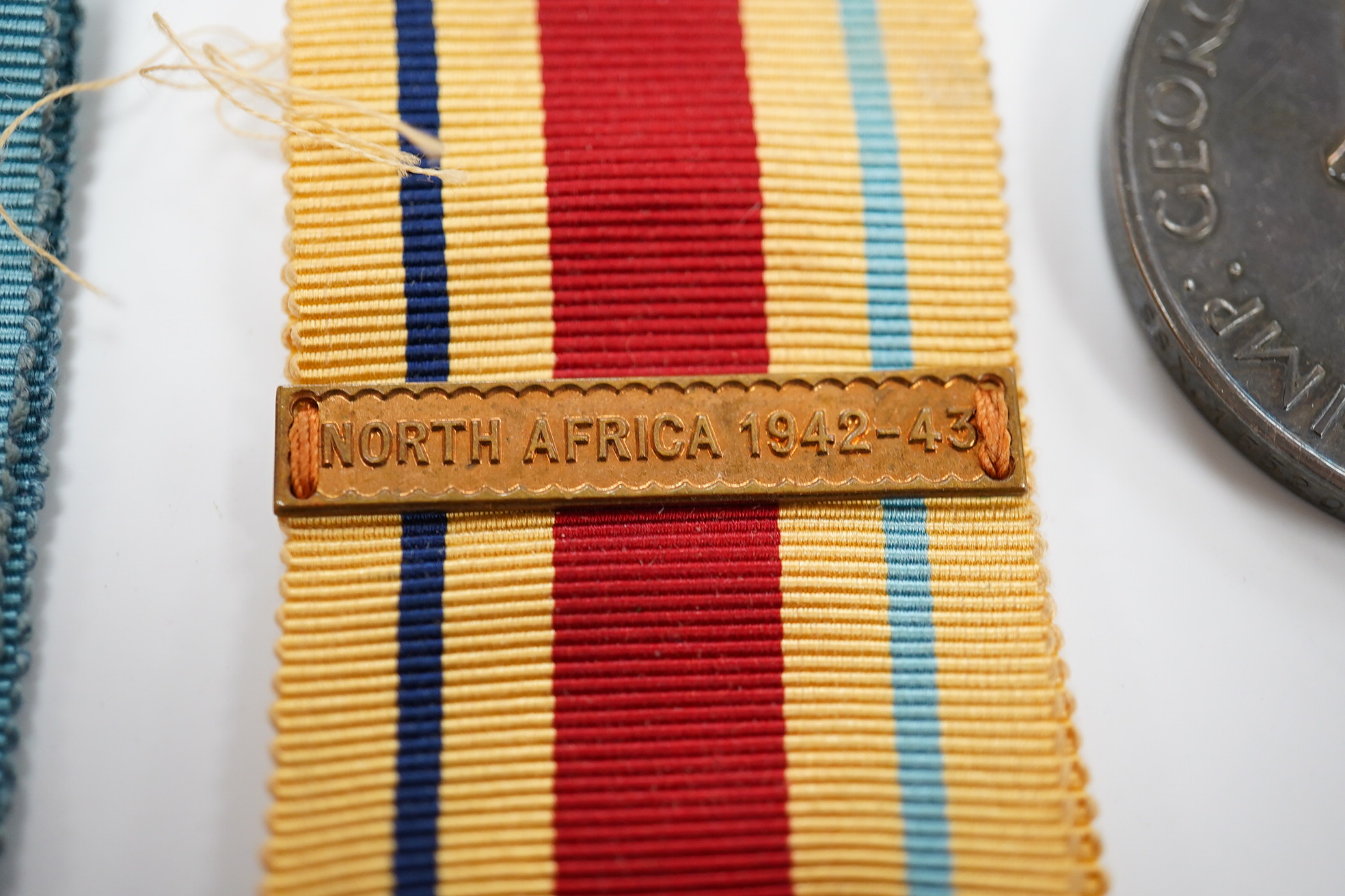 A WW2 Naval General Service Medal group of 6 with Palestine 1936-39 clasp to SSX.15520 H.Simons. A.B. R.N.